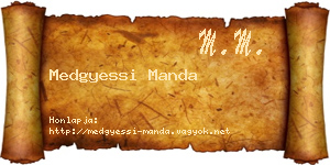 Medgyessi Manda névjegykártya